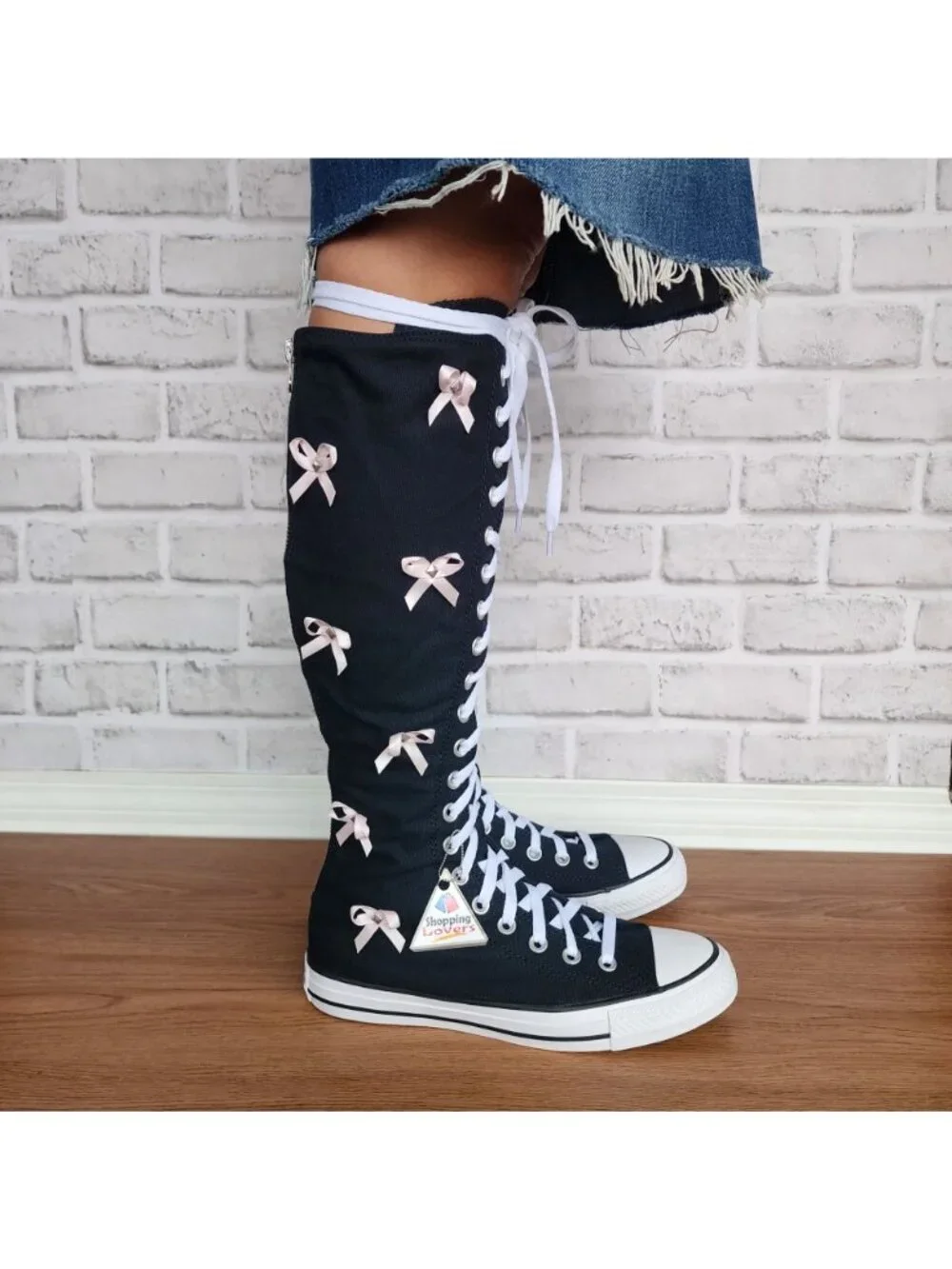 ⭐Converse Chuck Taylor XXHi Bows & Studs Sz 13 Women Boots Sneaker Black A17684C